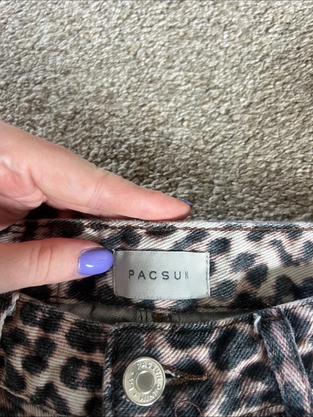 PacSun Leopard Print Wide-Leg Pants in Black and Brown - Picture 4 of 5